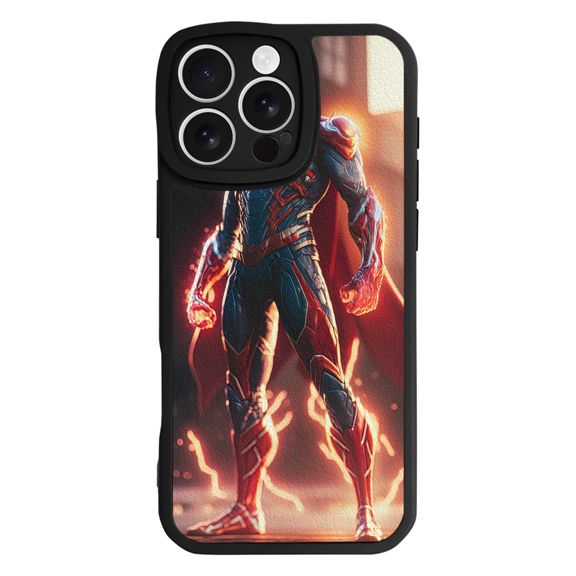 Spider Man スパイダーマン 【iPhone 16シリーズ対応】シリコンスマホケース（レザー調） 材質：シリコン